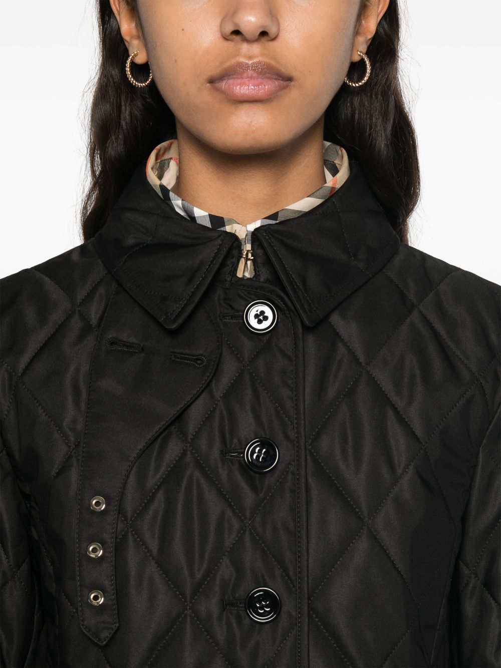 Burberry Tailored Jacket with Quilted High Collar Glam Steals