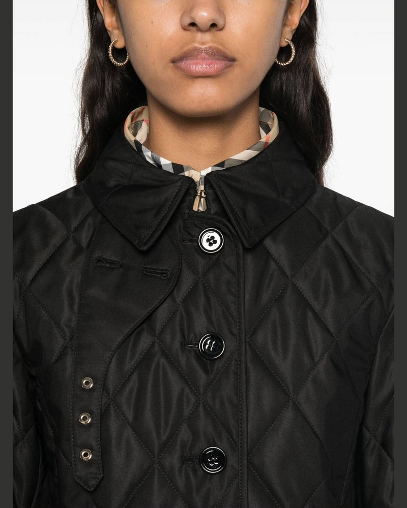 Burberry Tailored Jacket with Quilted High Collar Glam Steals