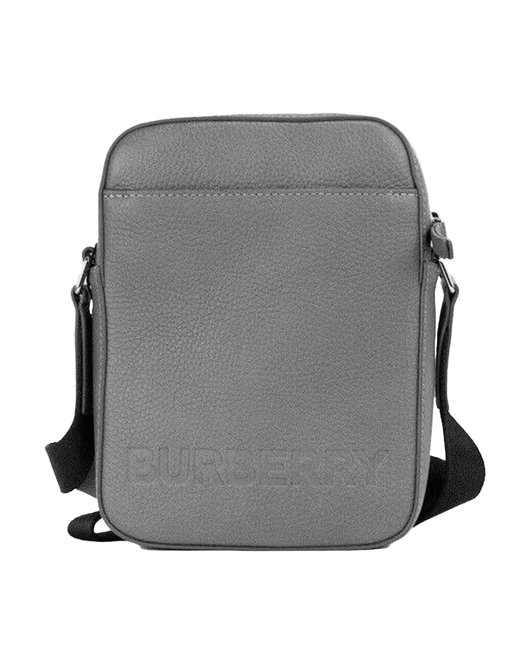 Burberry Thornton Small Embossed Logo Grainy Leather Crossbody Grey Handbag Glam Steals