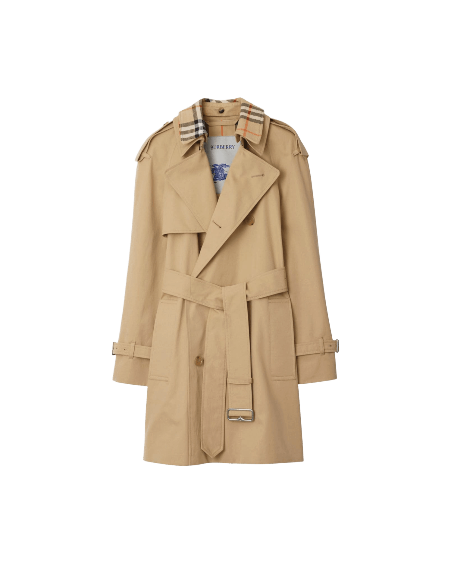 Burberry Trench Coat With Vintage Check Motif Glam Steals