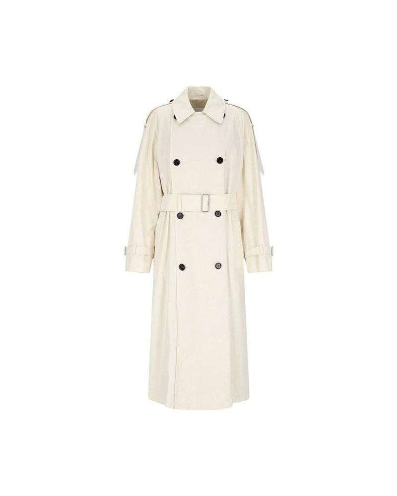 Burberry White Cotton Coat Glam Steals