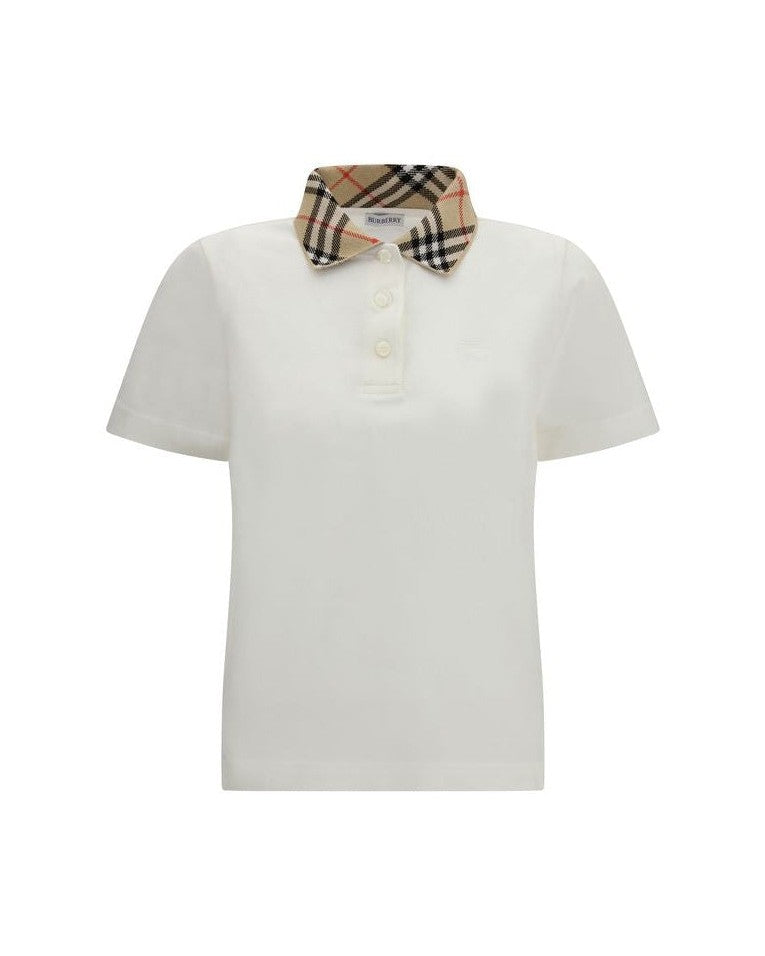 Burberry White Cotton Polo Shirt Glam Steals