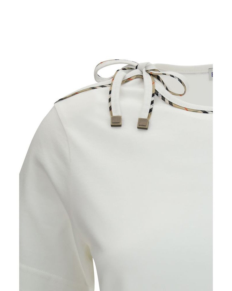 Burberry White Cotton T-shirt Glam Steals