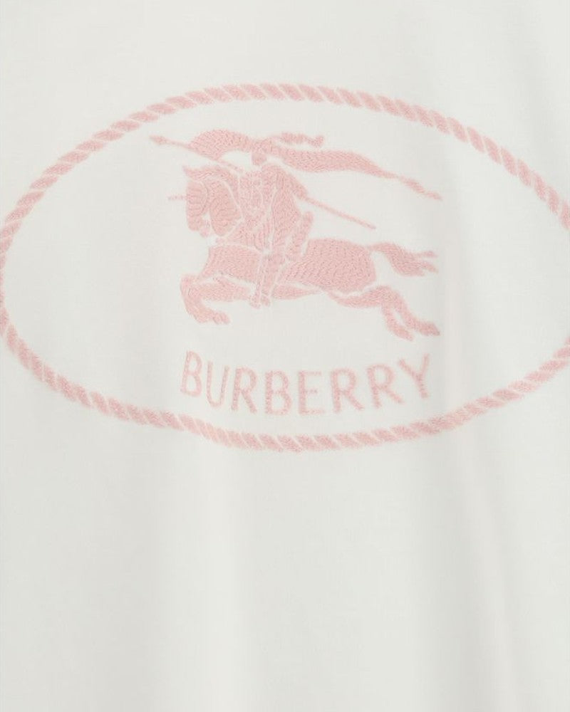 Burberry White Cotton T-shirt Glam Steals