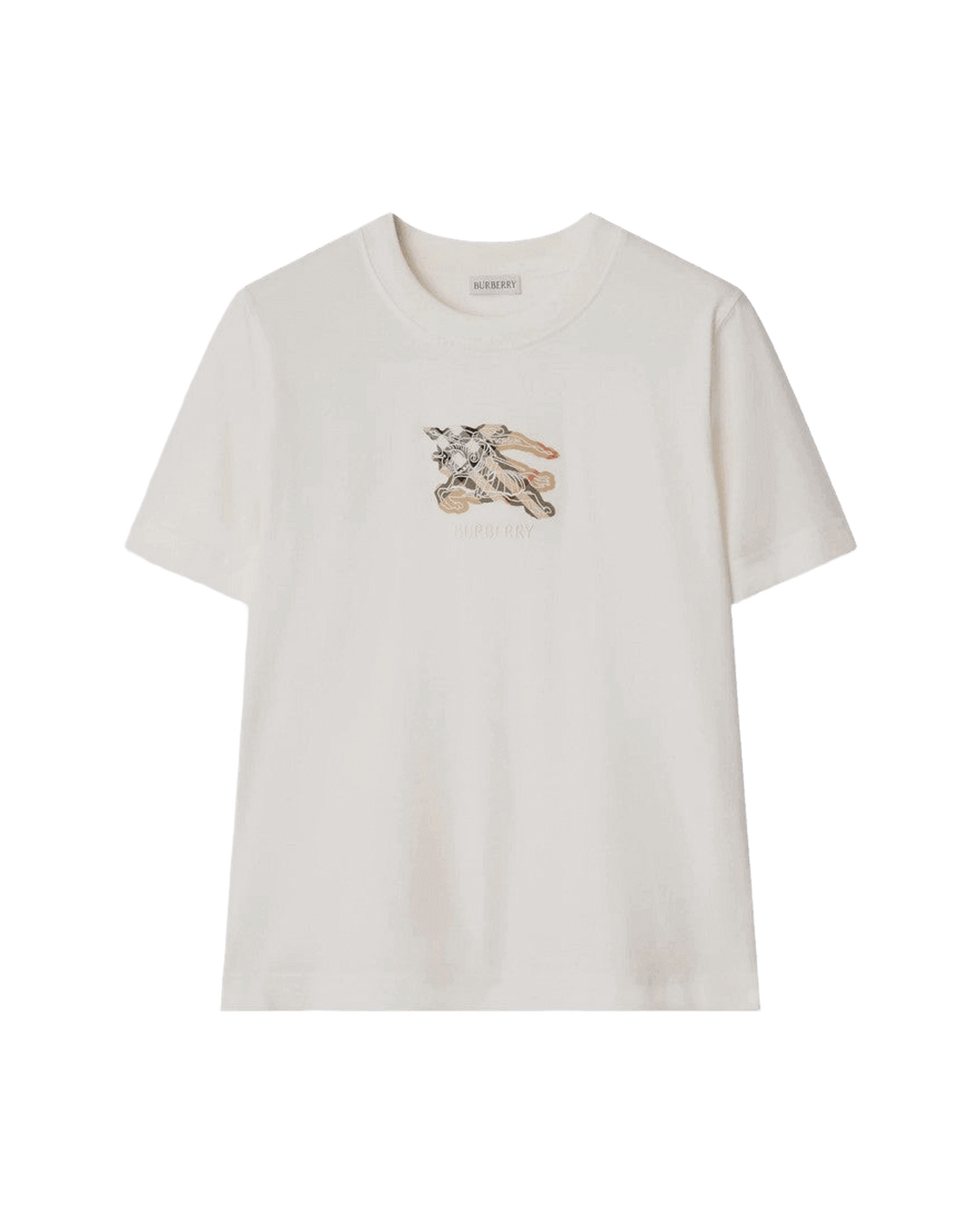 Burberry White T-Shirt With Ekd Glam Steals