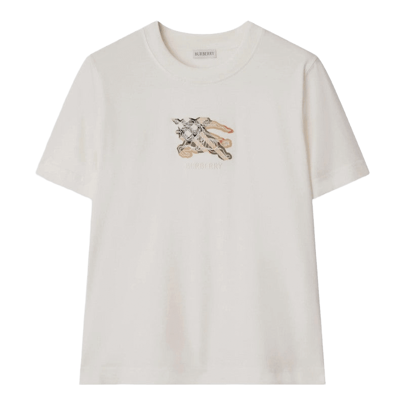 Burberry White T-shirt with Ekd Glam Steals