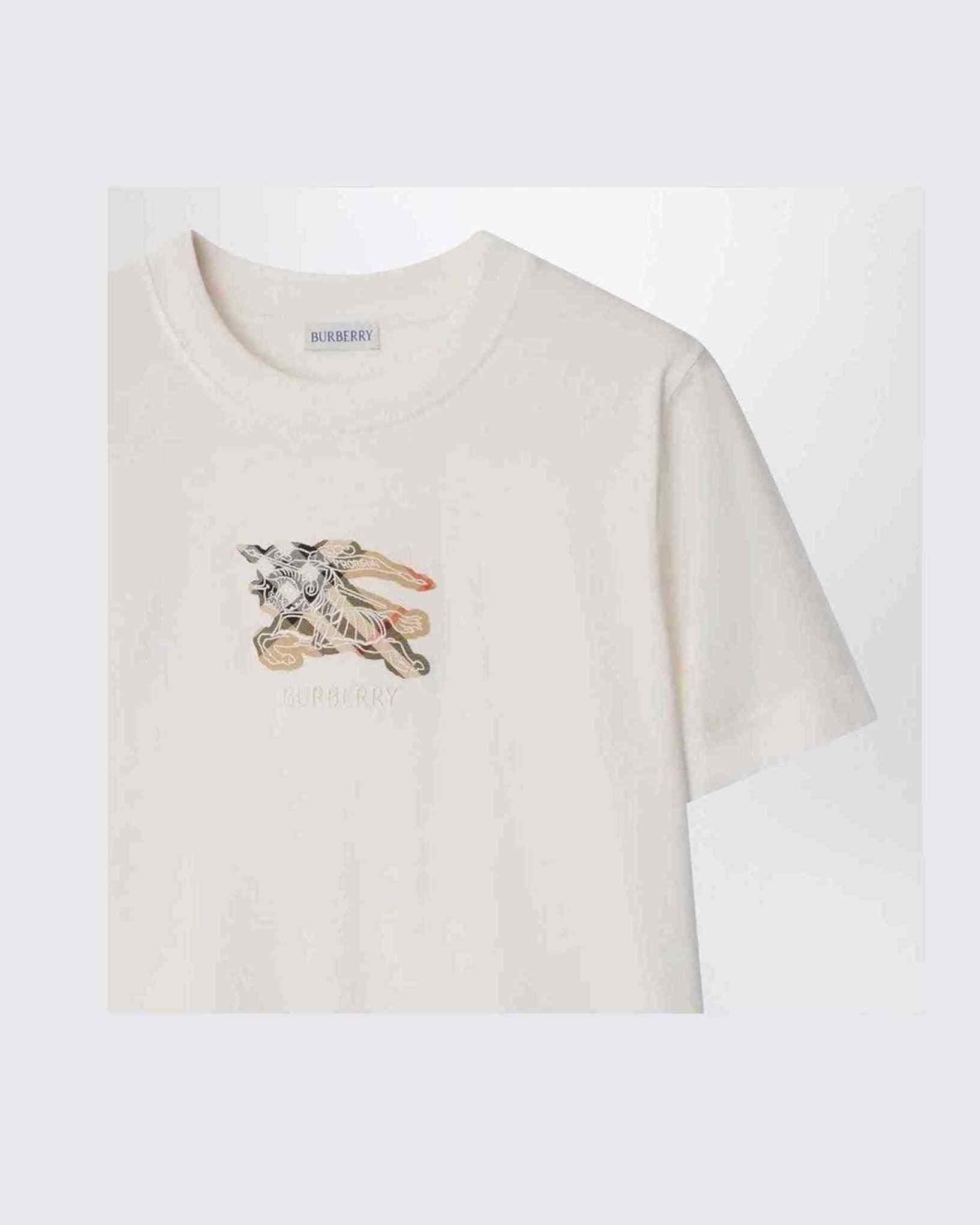 Burberry White T-shirt with Ekd Glam Steals