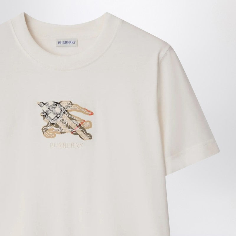 Burberry White T-shirt with Ekd Glam Steals