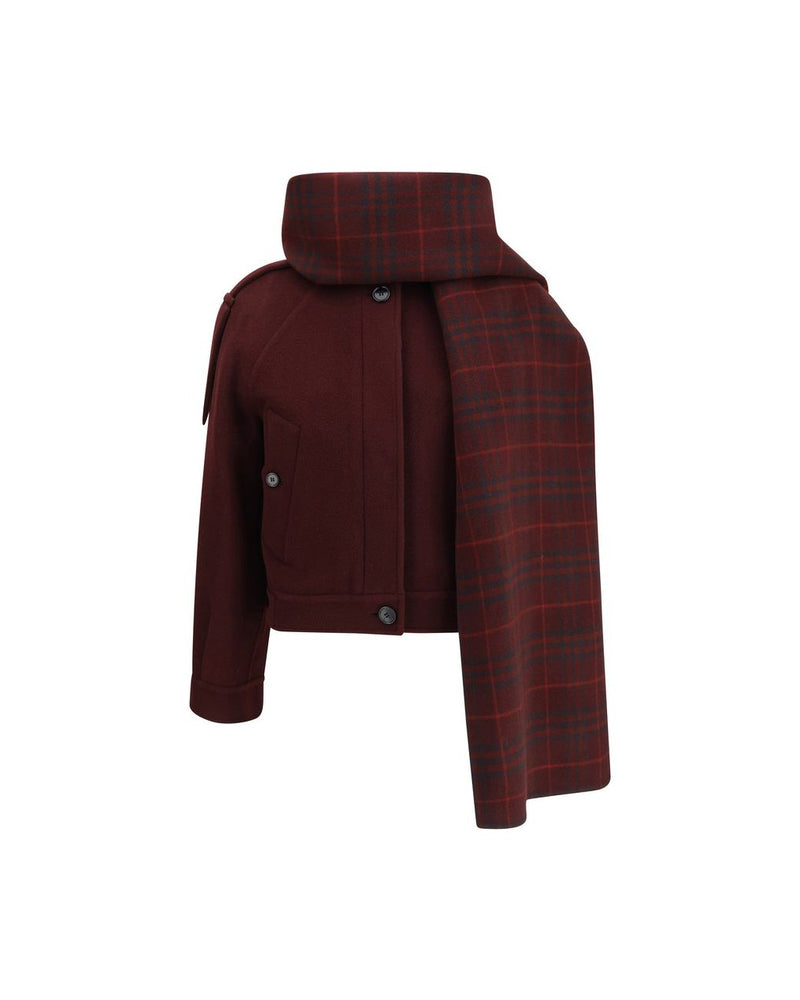 Burberry Wool Bordeaux Coat Glam Steals