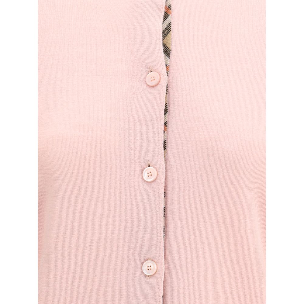 Burberry Wool Check Collar Cardigan Glam Steals