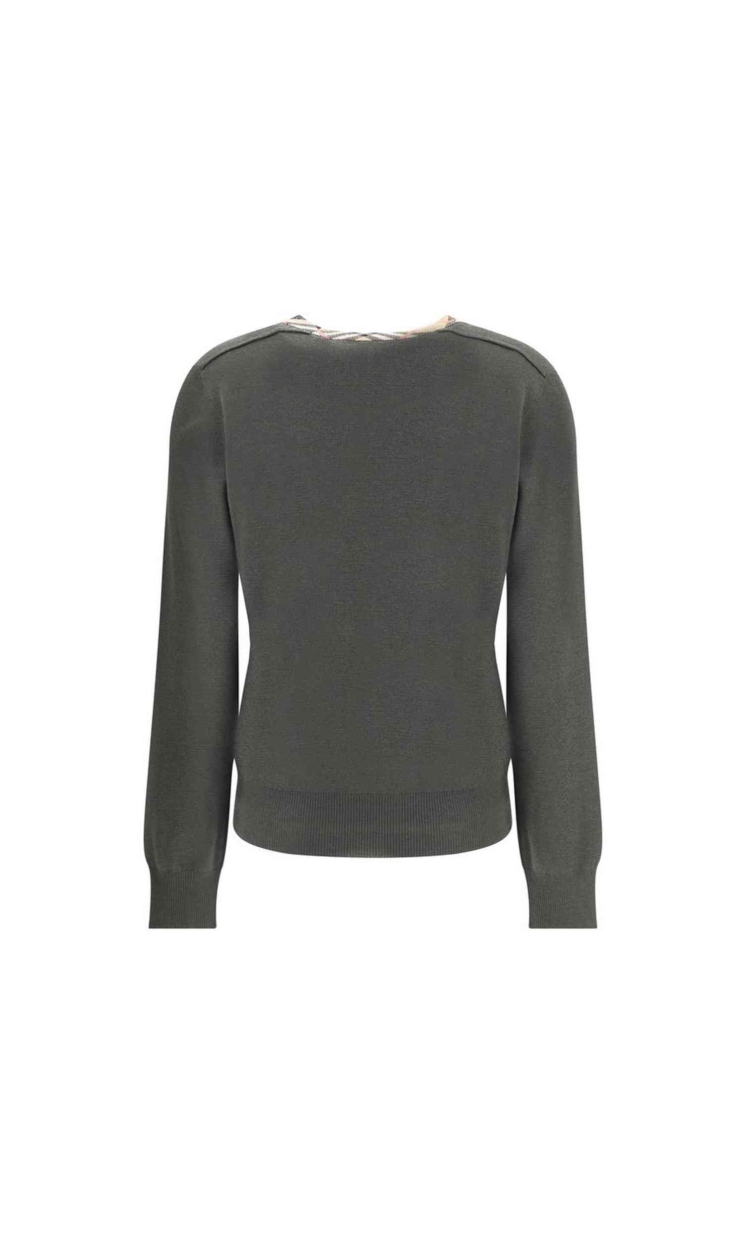 Burberry Wool Pullover With Check Glam Steals