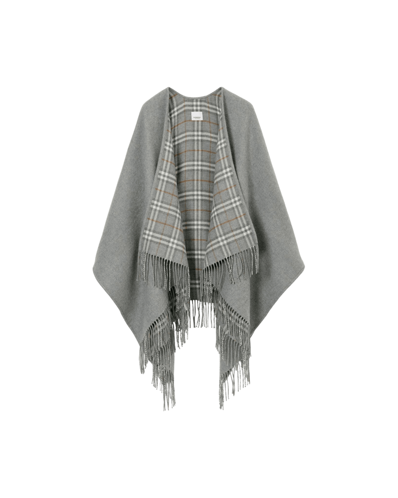 Burberry Wool Vintage Check Reversible Cape Glam Steals