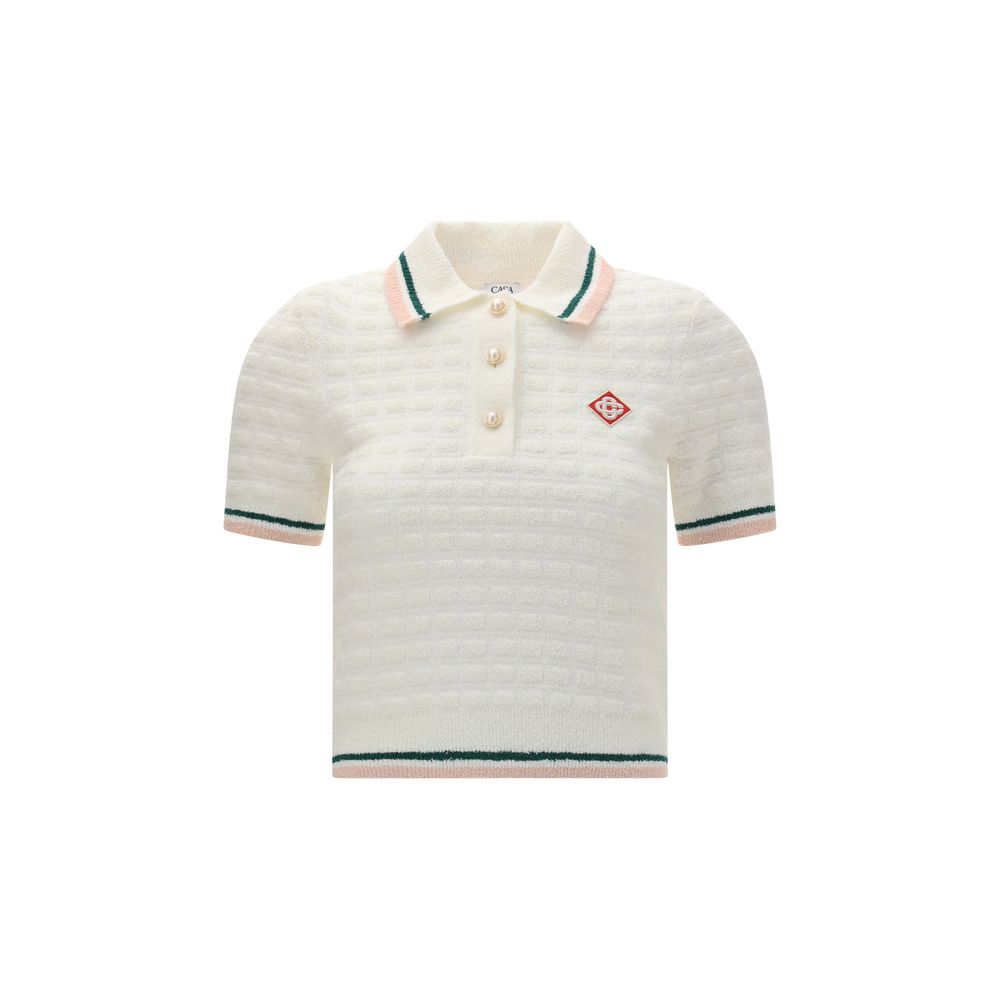Casablanca Boucle Polo Shirt Glam Steals