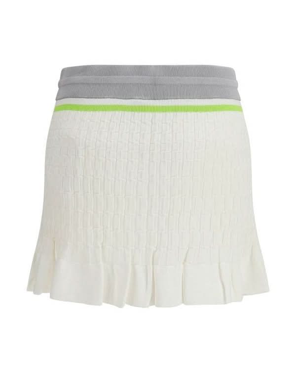 Casablanca White Cotton Mini Skirt 