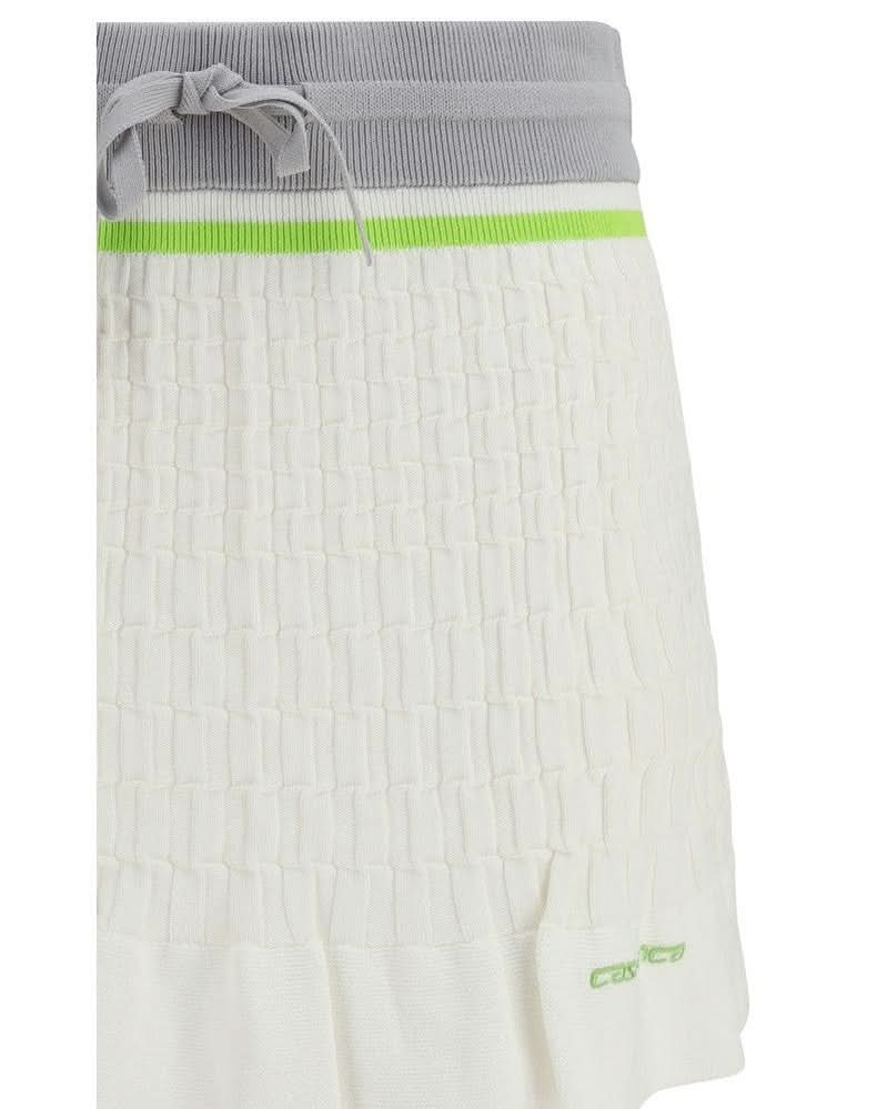 Casablanca White Cotton Mini Skirt 