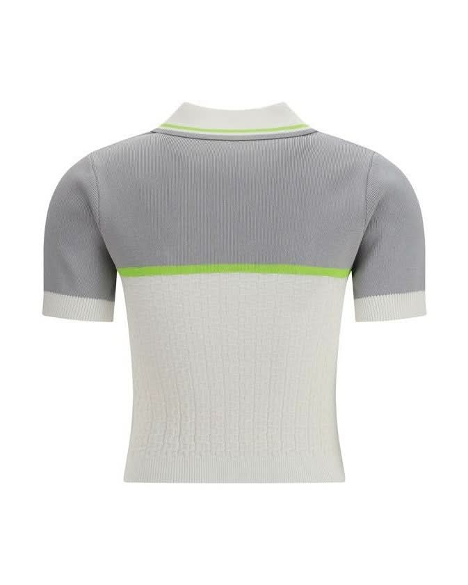 Casablanca White Viscose Polo Shirt 