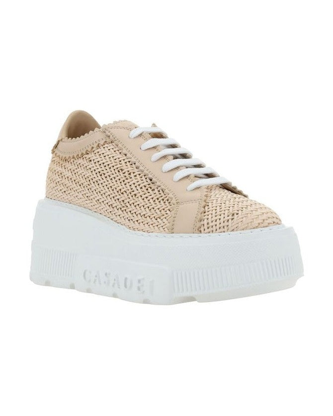 Casadei Beige Other Fibres Chunky Sneakers Glam Steals