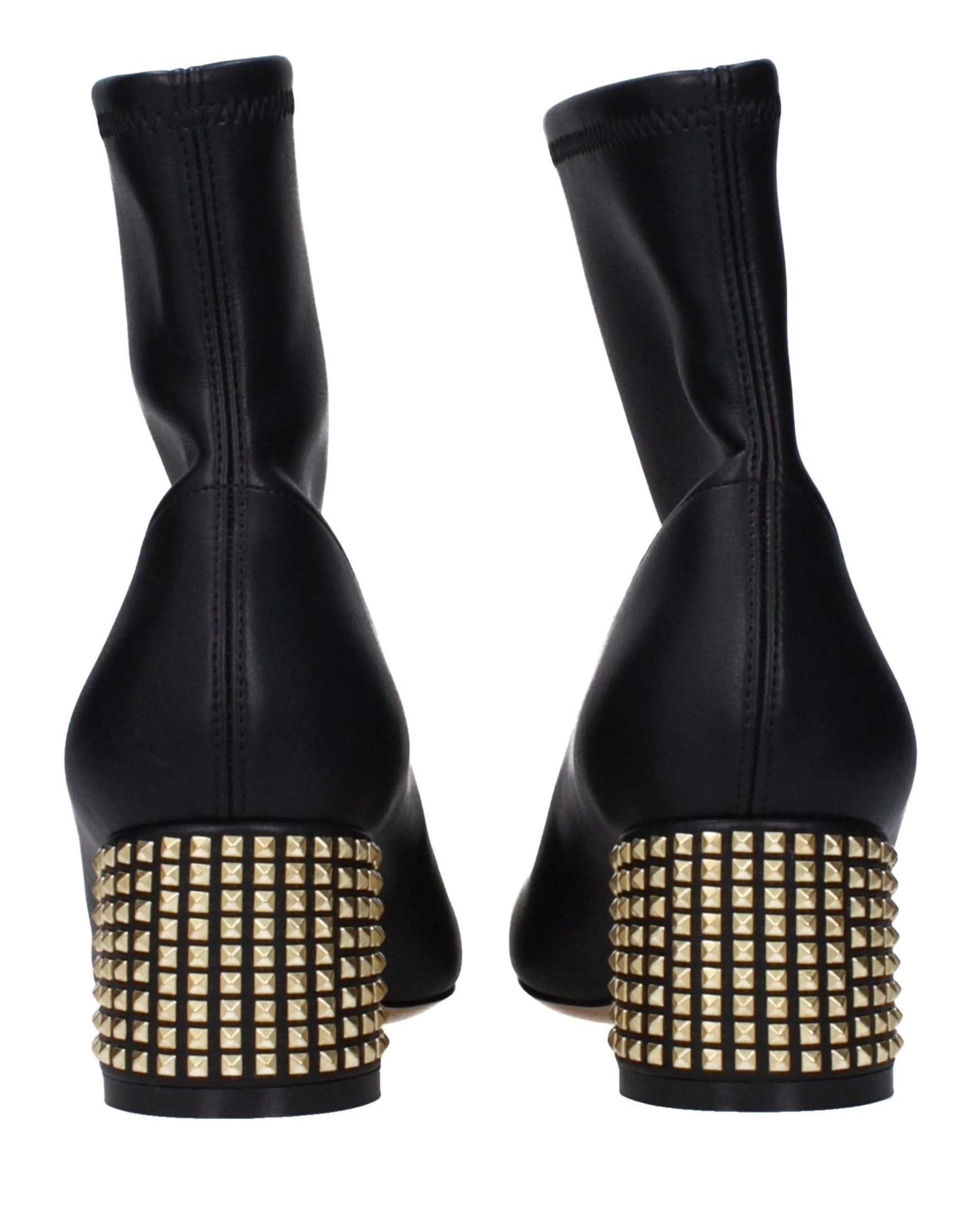 Casadei Black Leather Ankle Boots 