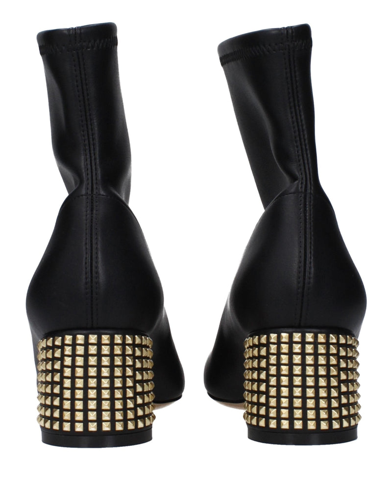 Casadei Black Leather Ankle Boots 