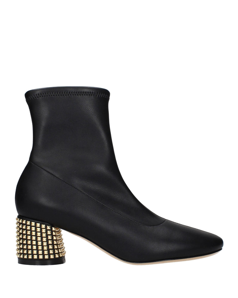 Casadei Black Leather Ankle Boots 