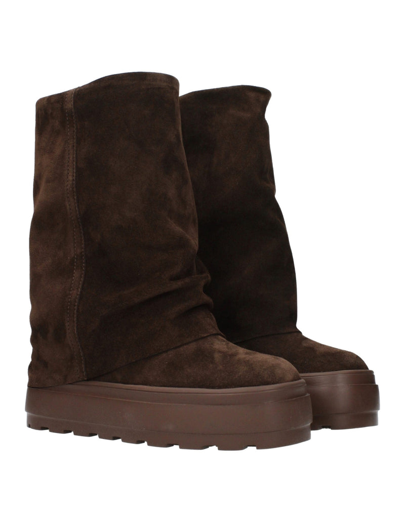 Casadei Brown Leather Ankle Boots 