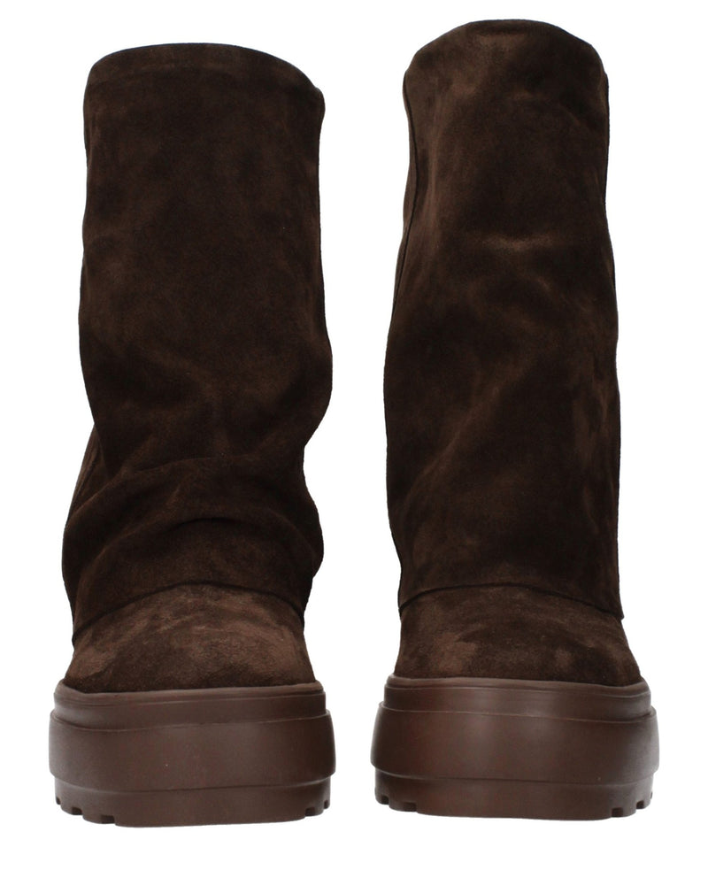 Casadei Brown Leather Ankle Boots 