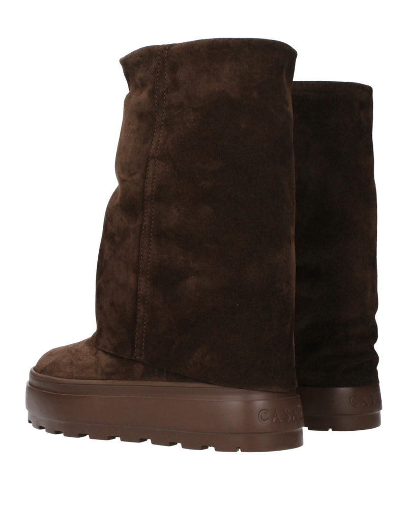 Casadei Brown Leather Ankle Boots 
