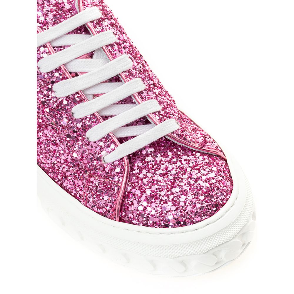Casadei Fuchsia Leather Elegance Sneakers Glam Steals