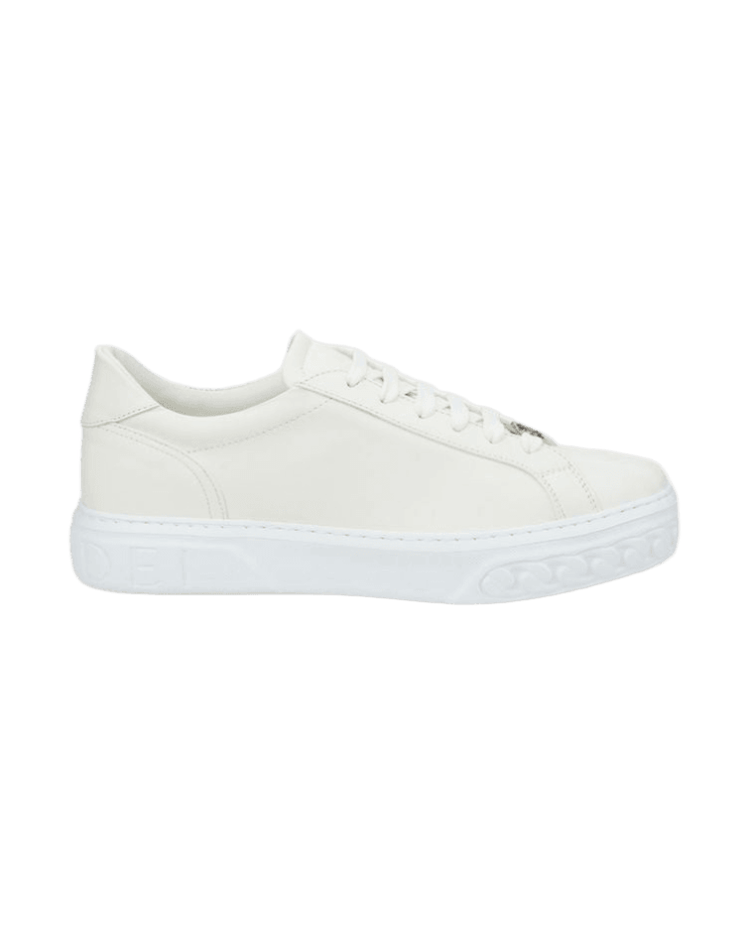 Casadei Sleek White Leather Sneakers