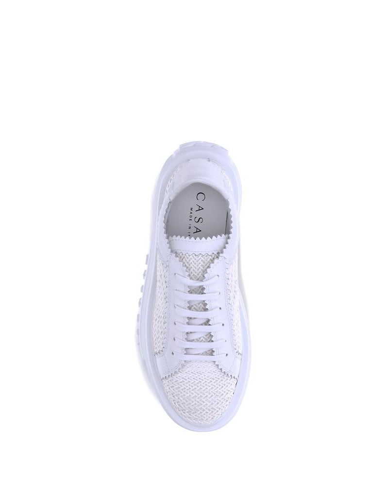 Casadei White Other Fibres Platform Sneakers Glam Steals