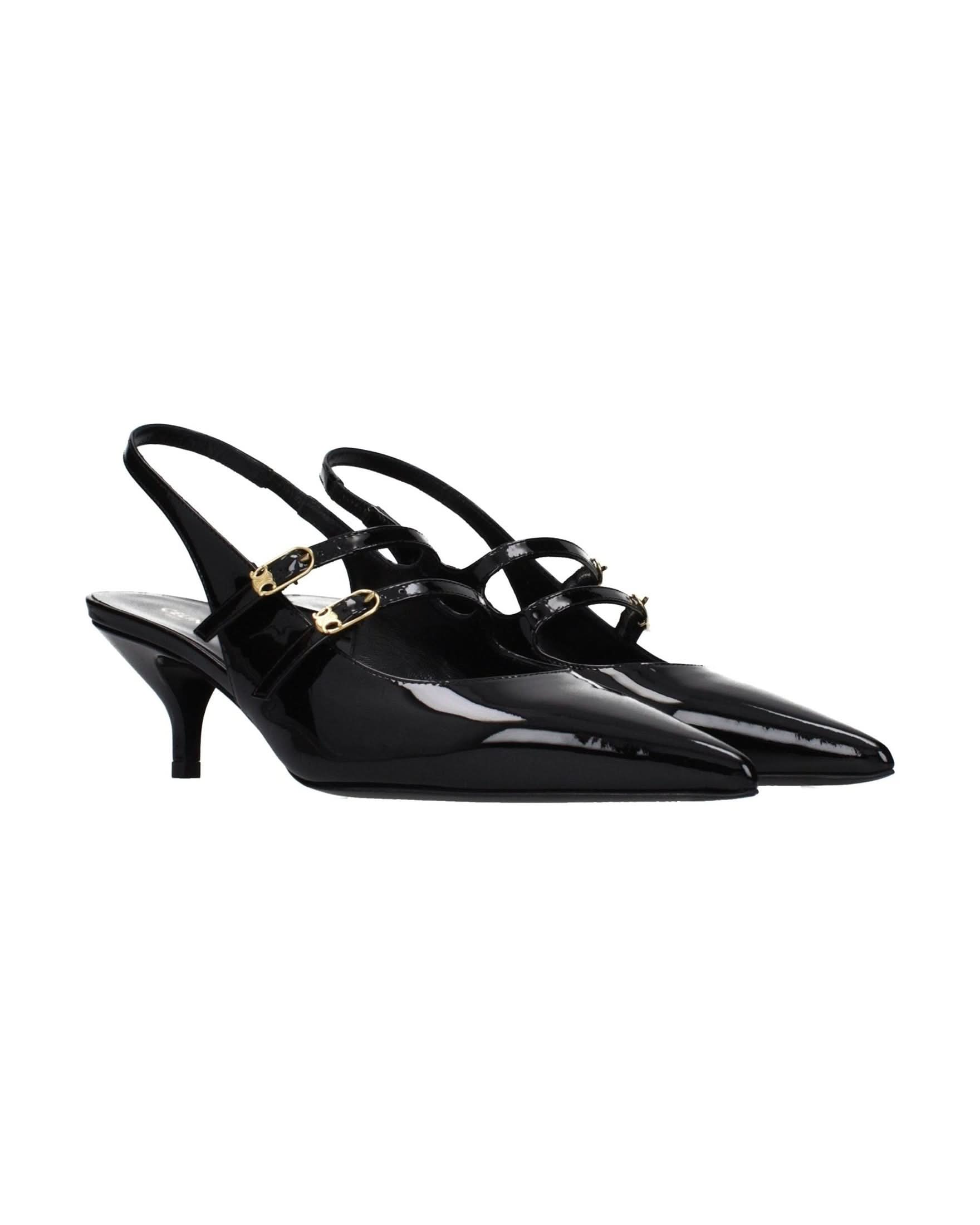 Celine Black Leather Sandals 