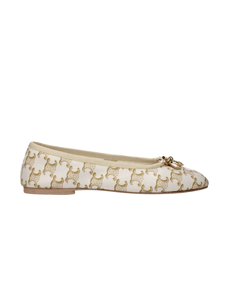 Celine White Leather Ballet Flats Glam Steals