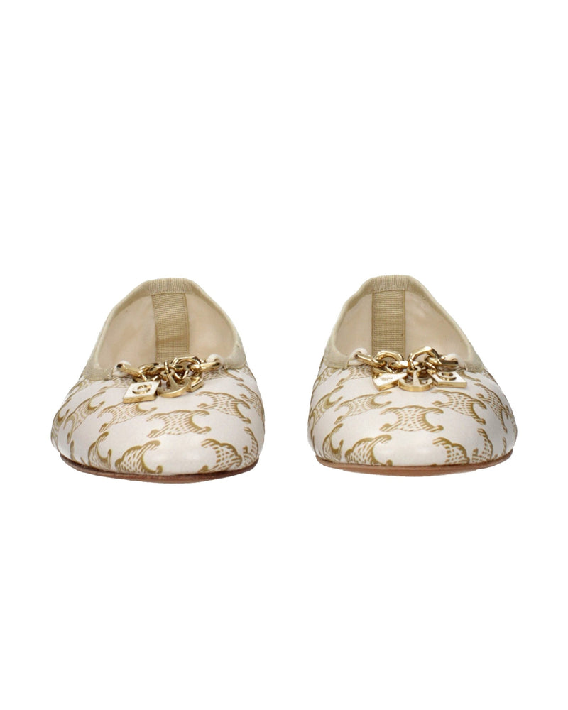 Celine White Leather Ballet Flats Glam Steals