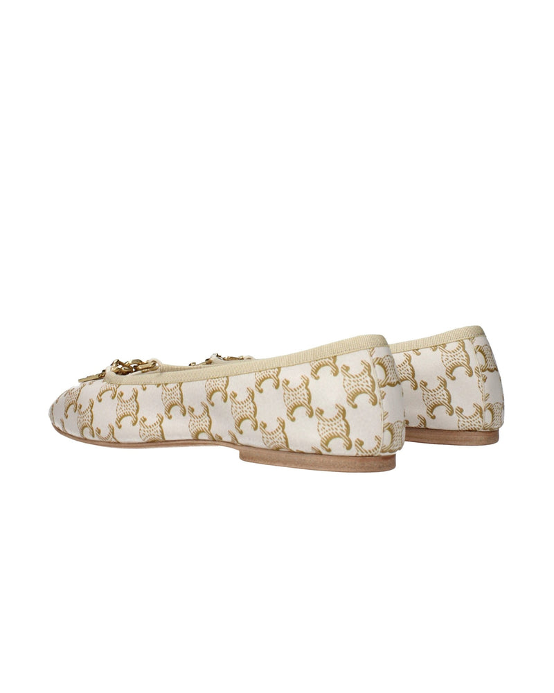 Celine White Leather Ballet Flats Glam Steals