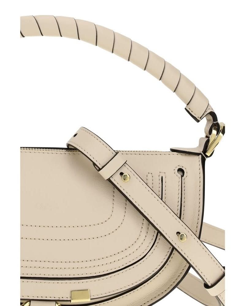 Chloé Beige Calf Leather Bos Taurus Shoulder Bag Glam Steals