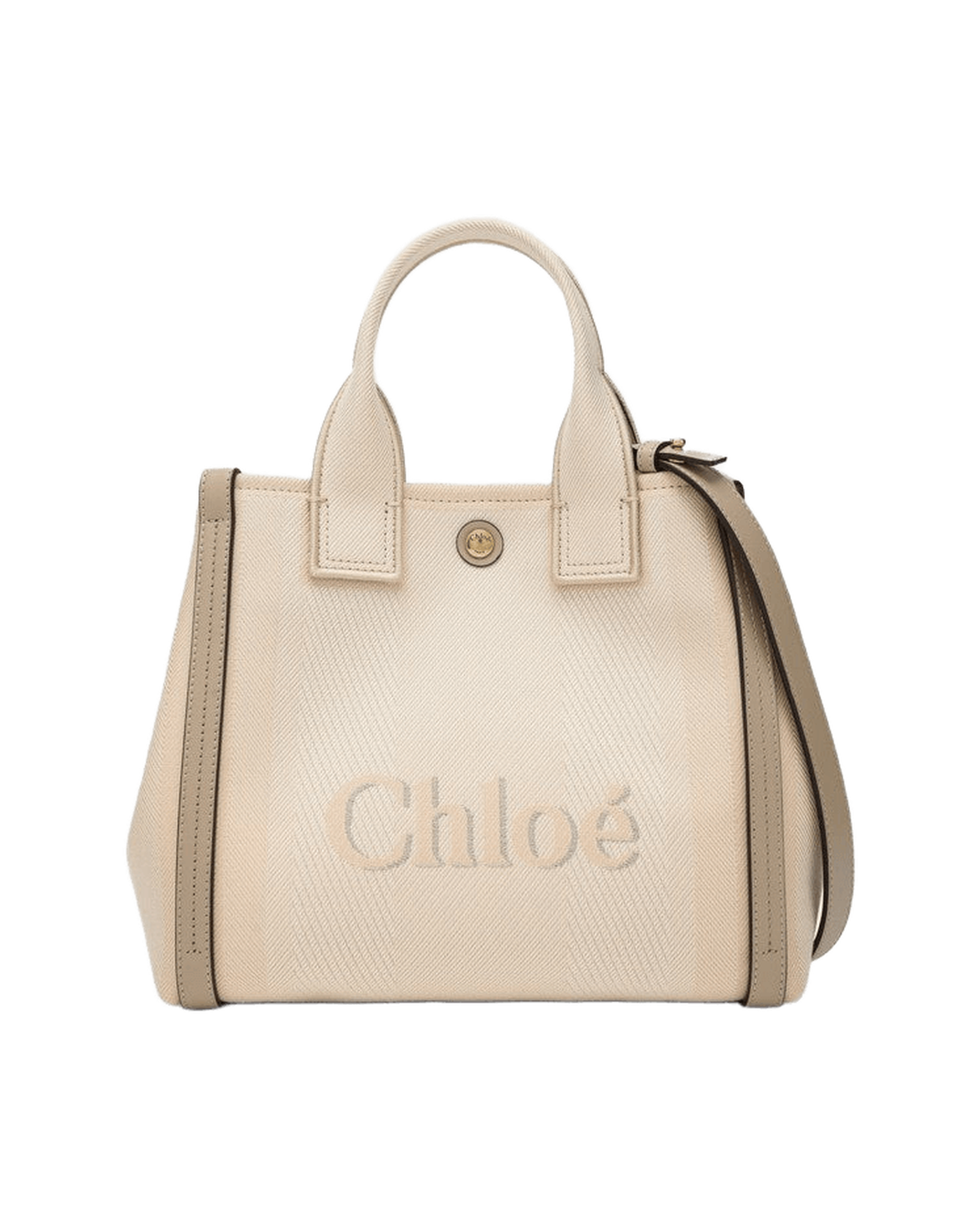 Chloé Beige Canvas Carry Small Tote Bag in Blushy Glam Steals