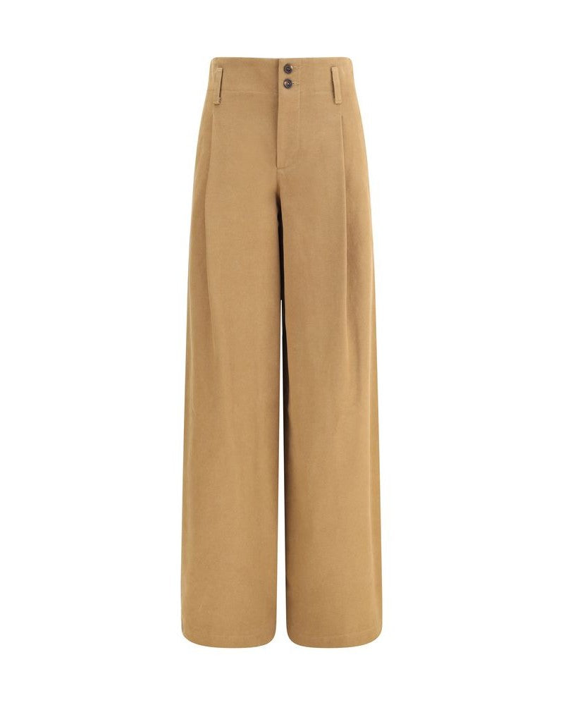 Chloé Beige Cotton Casual Pant Glam Steals