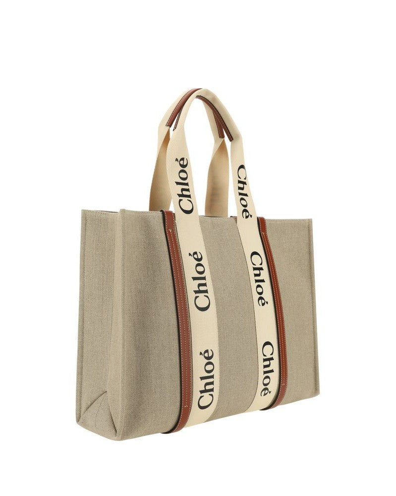 Chloé Beige Linen Shoulder Bag Glam Steals