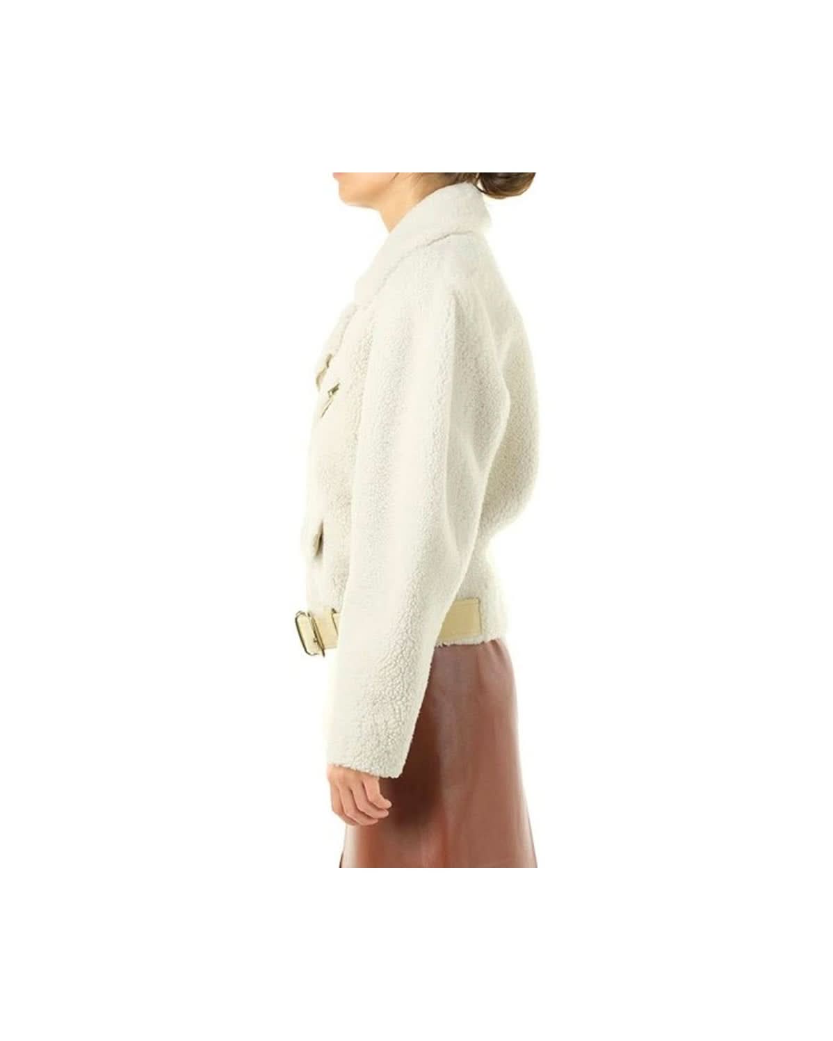 Chloé Beige Polyester Biker Jacket Glam Steals