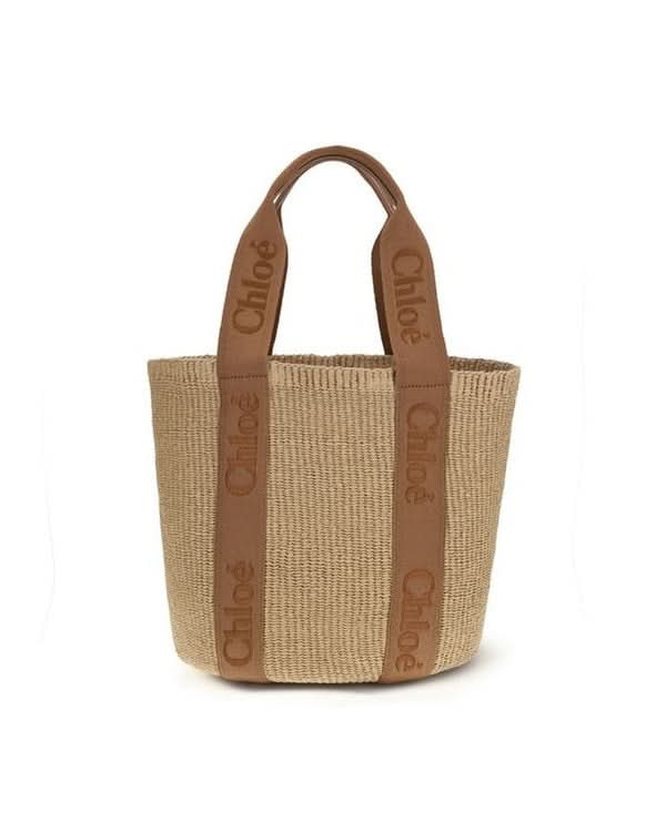 Chloé Beige Raffia Handbag 