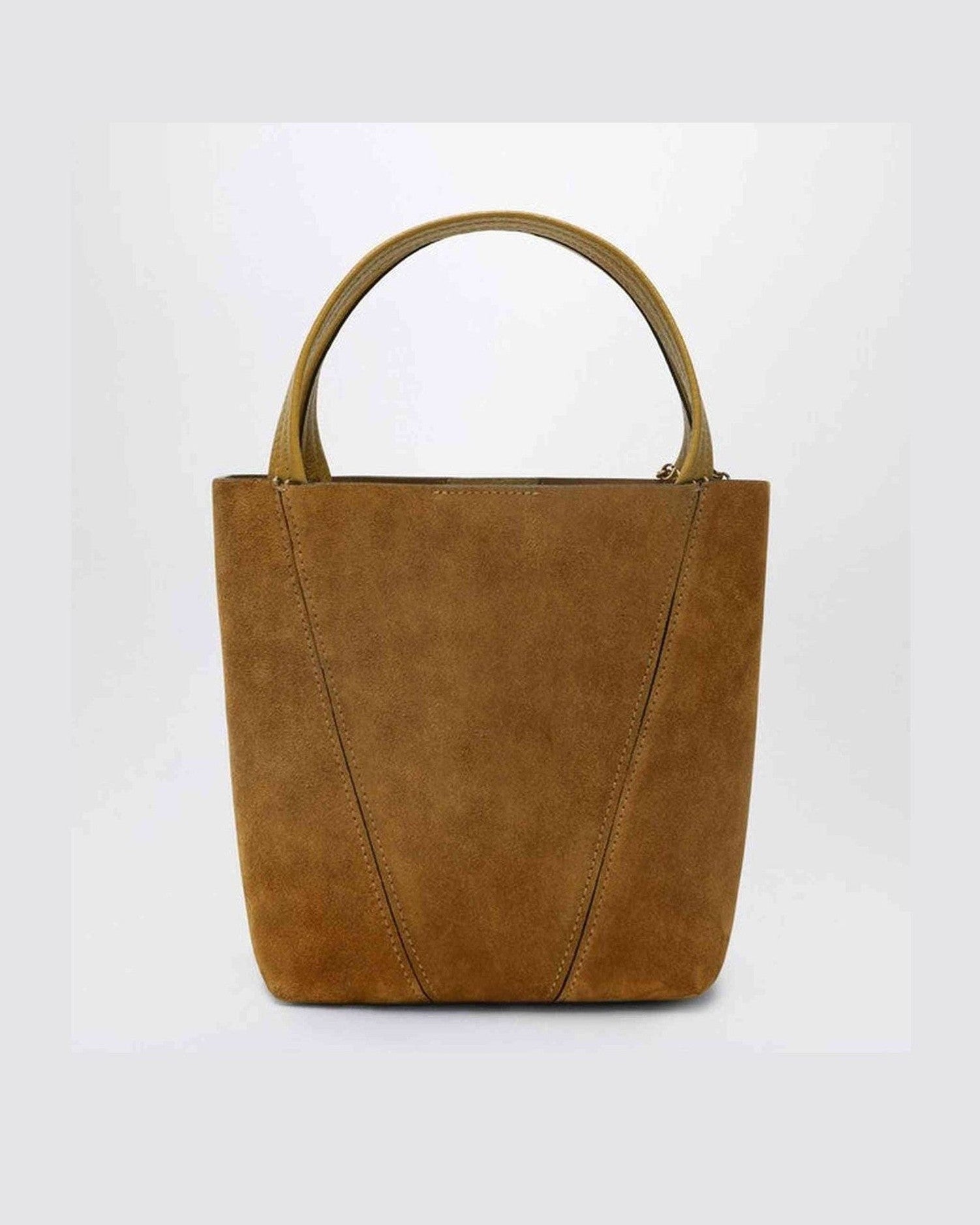 Chloé Beige Suede Small Khaki Spin Tote Bag Glam Steals