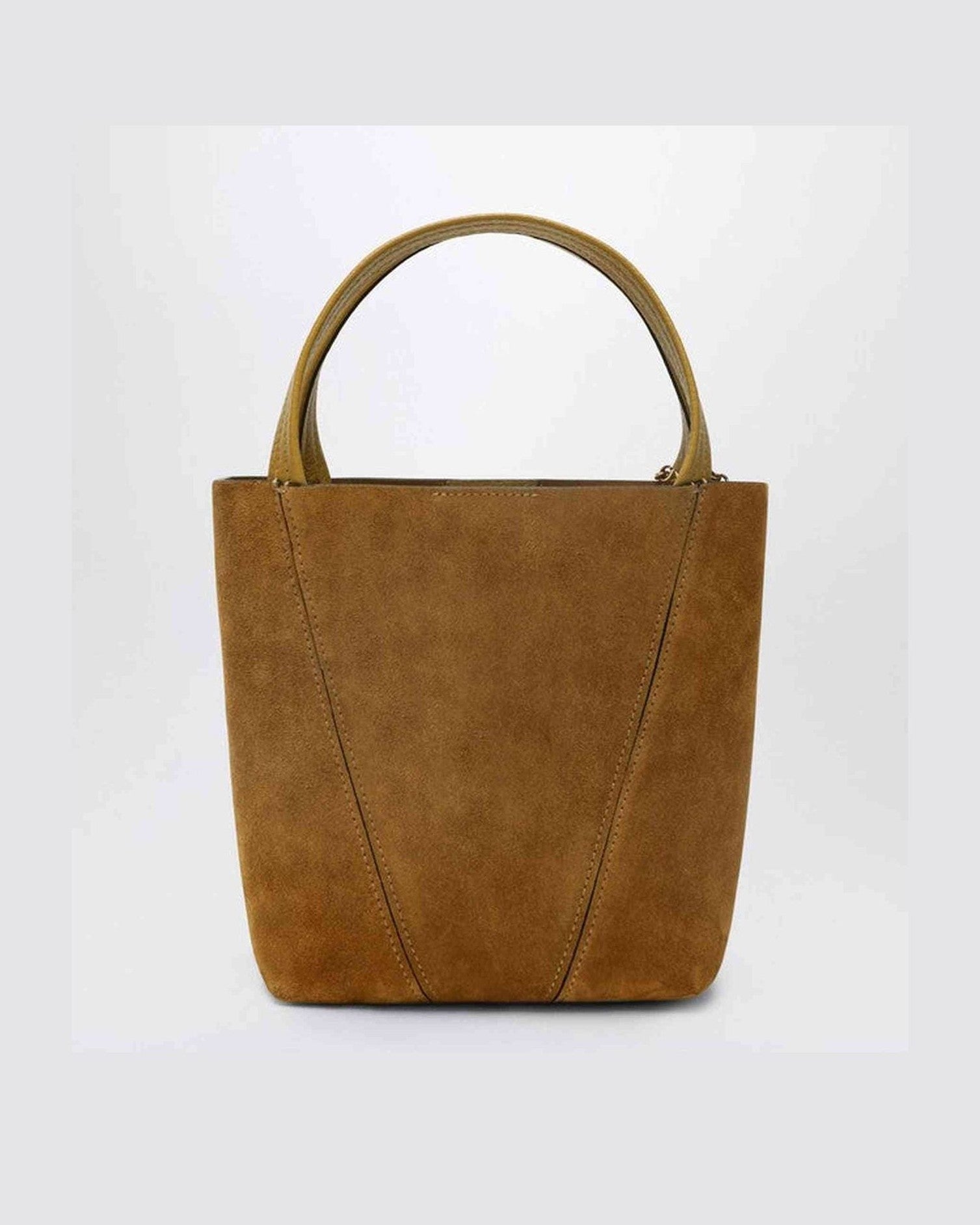 Chloé Beige Suede Small Khaki Spin Tote Bag Glam Steals