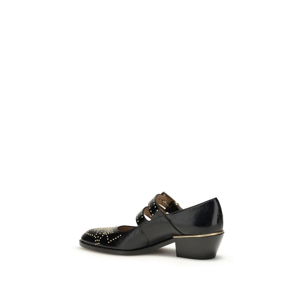 Chloé Black Calf Leather Bos Taurus Ballet Flats Glam Steals