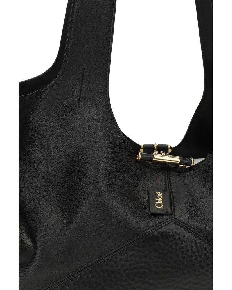 Chloé Black Calf Leather Bos Taurus Shoulder Bag Glam Steals