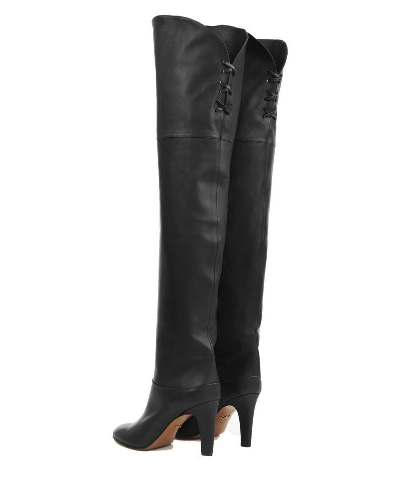 Chloé Black Calfskin Over The Knee 