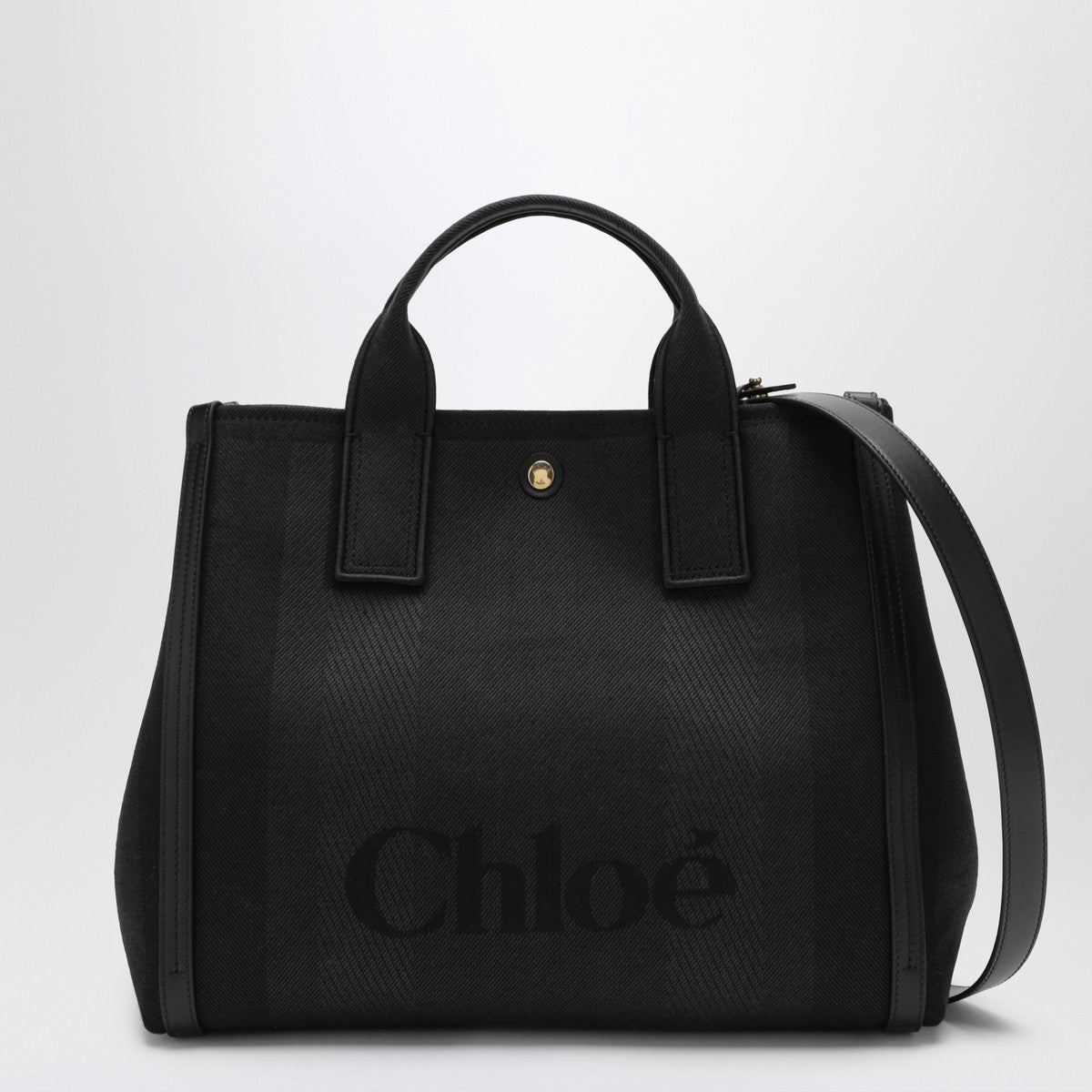 Chloé Black Canvas Carry Tote Bag in Glam Steals