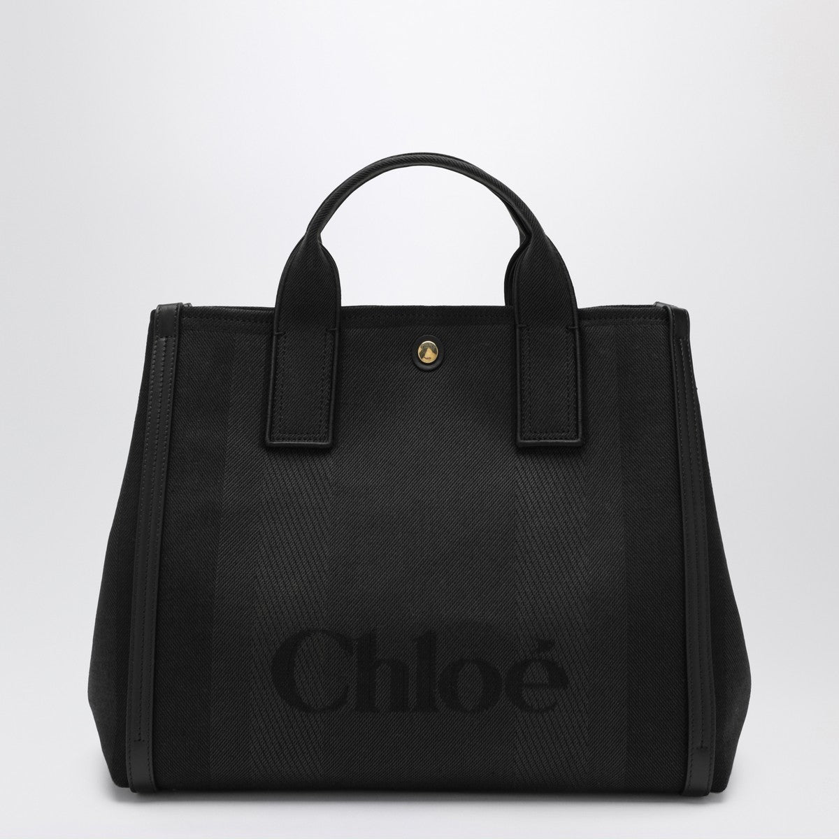 Chloé Black Canvas Carry Tote Bag in Glam Steals
