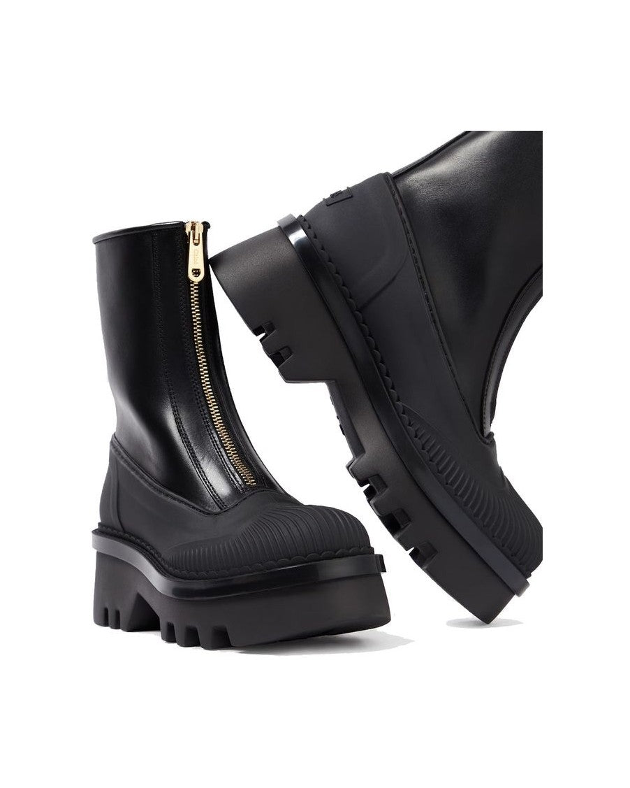 Chloé Black Lace Calfskin Up Boots Glam Steals