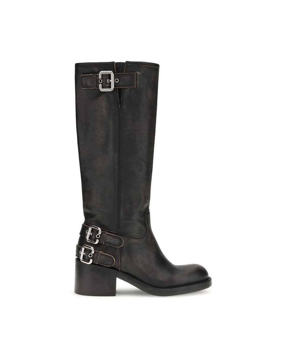Chloé Black  Lace Up Boots