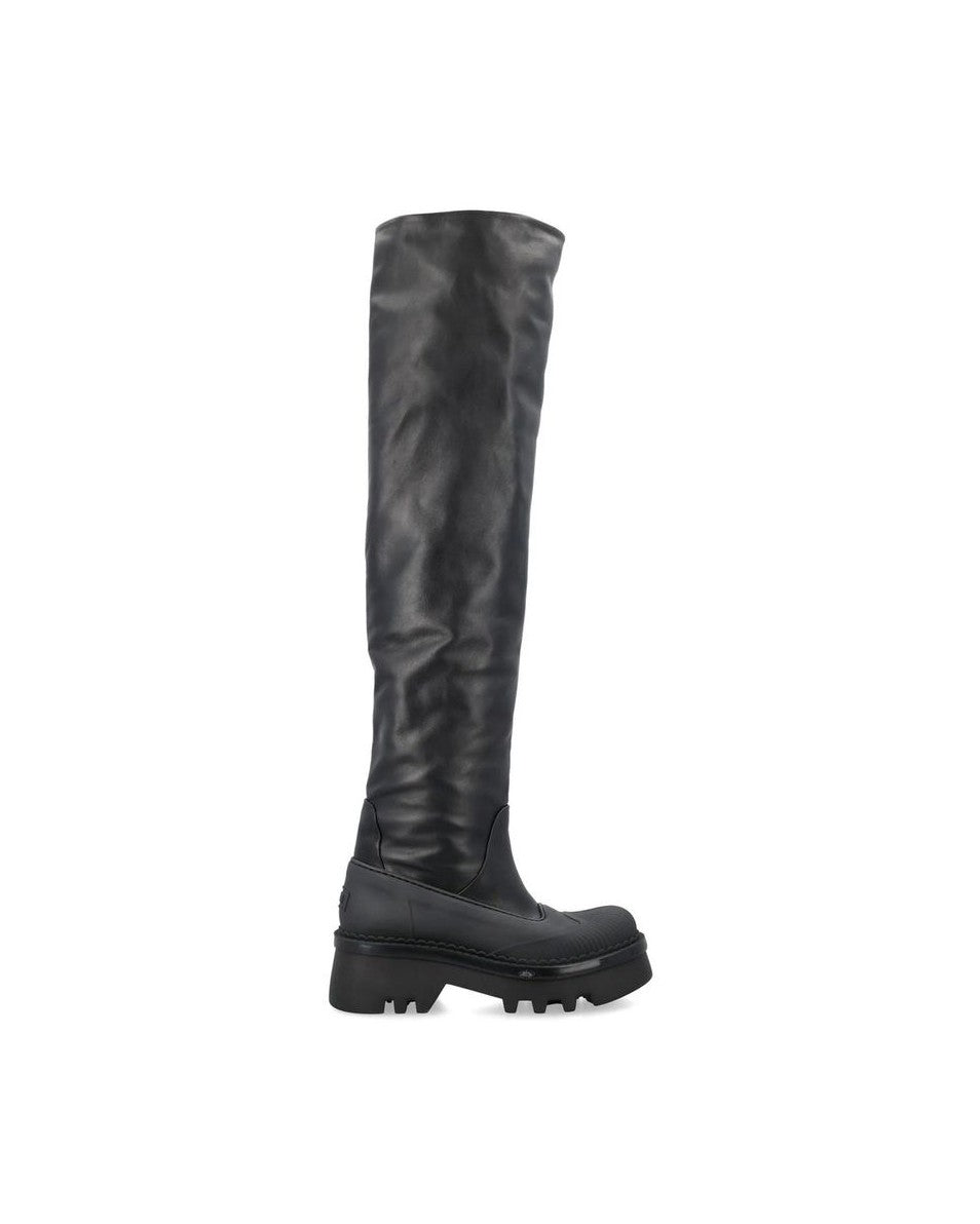Chloé Black Leather Over The Knee Glam Steals